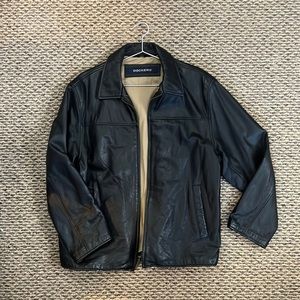 DOCKERS Men's Lambskin Leather Jacket Large